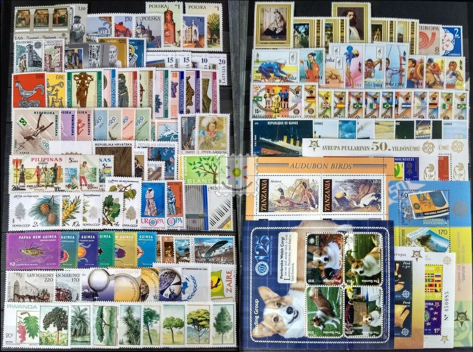 Colección de estampillas en todo el mundo como nuevas - 35 juegos completos de 35 países diferentes y regalo Foto 4 de 4