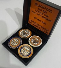 BLACKPOOL Football Club FC Badge LTD ED PROMOTION 2021 PLAY OFF FINAL Box Set