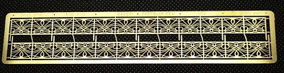 HO Scale Fancy Fence - 2 Lengths 5.31'' Long  2 pcs./Kit   Etched Brass  USA  NEW