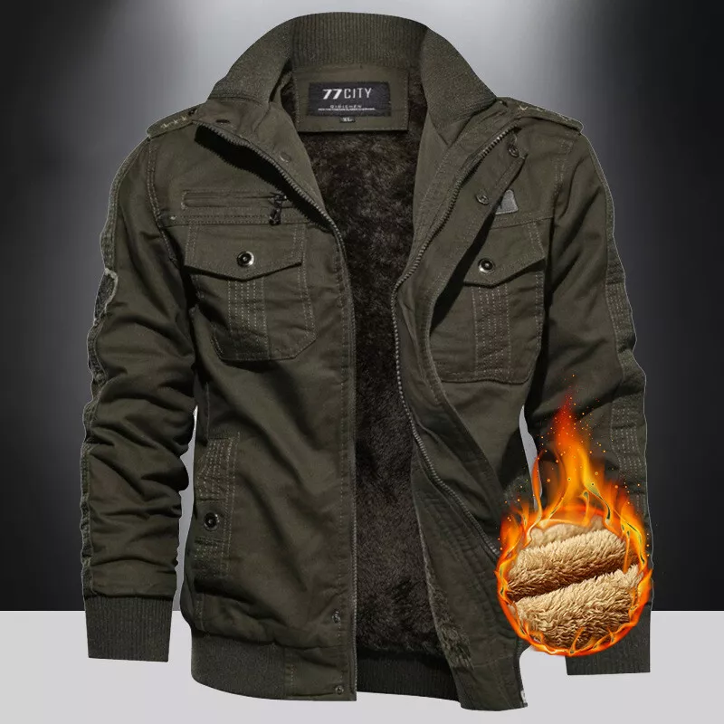 Military cargo 2025 jacket mens