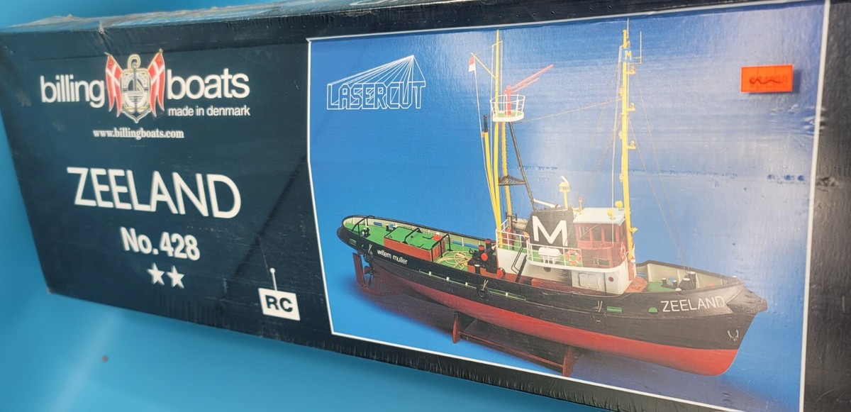 絶版ブランド：Billing Boats完成品RC、タグボー Billing Boats Zeeland Tugboat No. 428 Lasercut RC Model Boat Kit 1