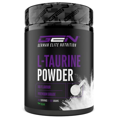 L-Taurin - 500g Pulver ohne Zusätze - Booster - Energie Vegan