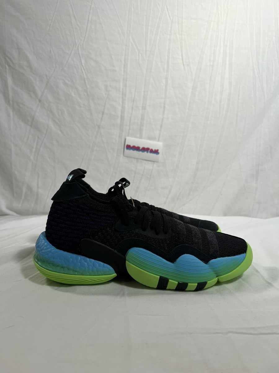 Adidas Trae Young 2 Shoes Black Blue Green Men\'s H06473 Mens size 10.5 NWT NWT Adidas Boost Trae Young 2.0 Basketball Shoes Black  main image 4