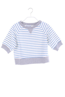 simonetta Sweatshirt Streifen Glitzer 134 himmelblau