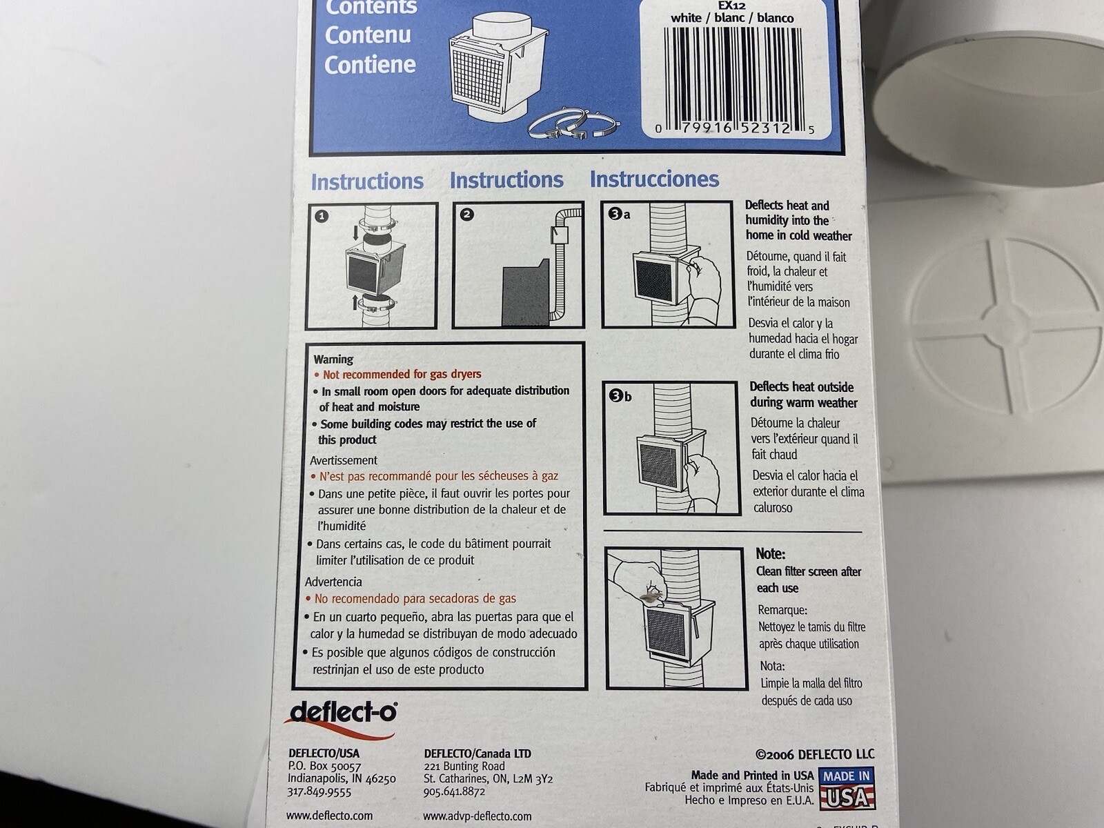 Deflecto Ex12 Heat Saver Lint Trap UPC 79916523125 79916523125 eBay