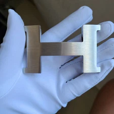 38mm H Silver Brushed Constance Belt Buckle