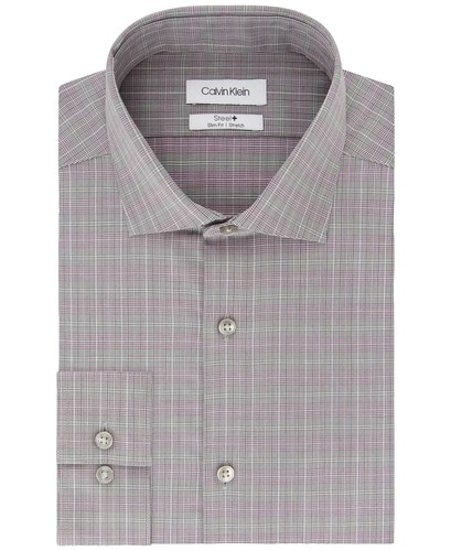 Calvin Klein Mens Infinite Color Sustainable Slim Fit Dress Shirt Gray Pick  Size | eBay