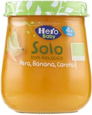 Hero Solo Purée De Poire Banane Et Carotte 100 % BIO 6 Pots De 120G
