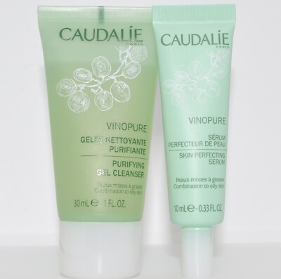 Caudalie Lot VinoPure Skin Perfecting Serum & Purifying Gel Cleanser