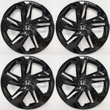SET/4 FITS 2019-2021 Honda Civic 16" Black Hubcaps Wheel Covers 541-16BLK + LOGO