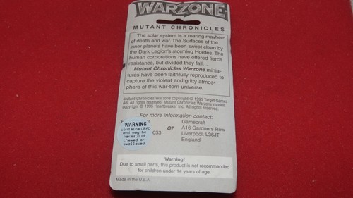 Capitol 9631 Purple Shark Warzone Mutant Chronicles HHG Blister New NIB - Picture 3 of 3