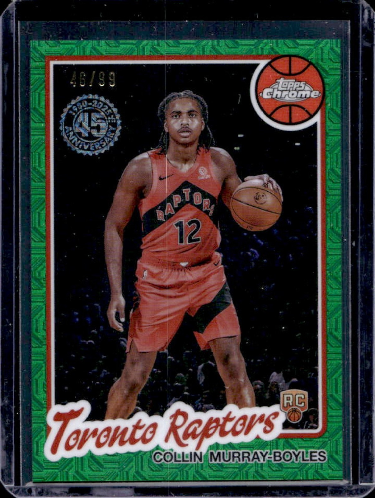 2025-26 Topps Collin Murray-Boyles 1980-81 Chrome RC Green Mojo Refractor #46/99