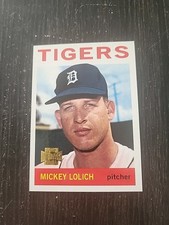 MICKEY LOLICH  Archives ROOKIE TOPPS REPRINT in a 1964 STYLE BASEBALL CARD Ex. rookie card picture