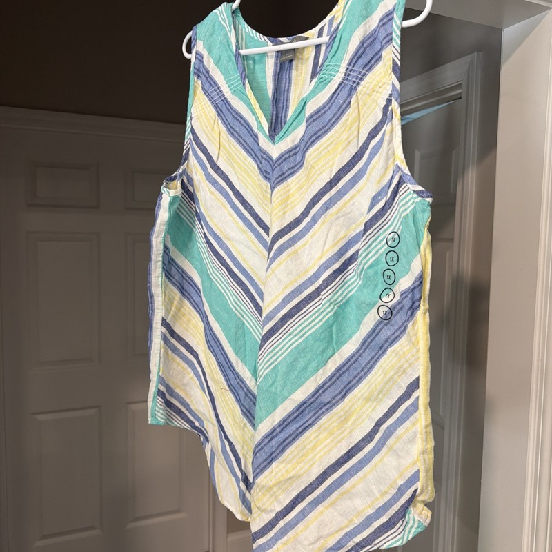 Bass Pro Natural Reflections sleeveless striped chevron pattern 1X NWOT