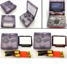 Clear Purple Shell Housing Case Cover For Nintendo Game Boy Advance SP GBA SP