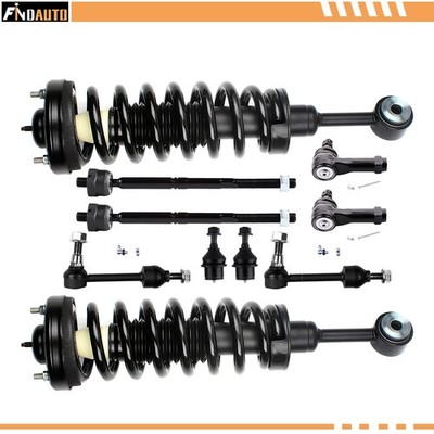 Front Quick Strut Lower Ball Joint Tie Rod Sway Bar 4WD For Ford F-150 2004-2005