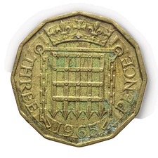 Great Britain Three Pence 1965 Coin Elizabeth II Z1798
