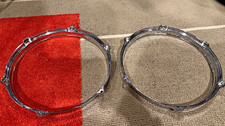 Pearl MasterCast Hoop 10 in 6 Hole Chrome Tom Hoop/Rims Pair, 2.3 in Height