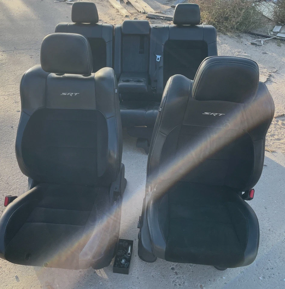Jeep Grand Cherokee SRT8 2014 delantero trasero negro X9 cuero gamuza asientos 6,4 907740 Foto 2 de 2