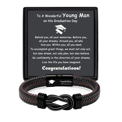 Class of 2026 Graduation Bracelet Gift for Him Son Grandson High School College 