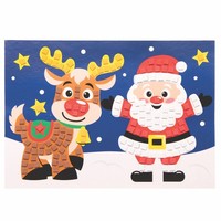 Weihnachts Mosaik Bildersets 4Er Pack Kinder Kunstset Mit