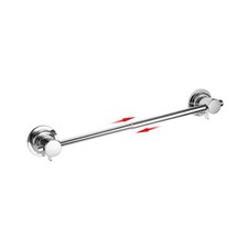 17-28  Extendable Suction Cup Towel Bar - Rustproof Adjustable Bath Towel Rac...