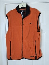 Nike ACG Therma Layer 2 Zip Up Fleece Vest Sz Large Orange All Conditions Gear