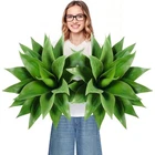 2PC 22/29 Leaves Artificial Agave Plant Set UV Resistant Realistic Fake Plant