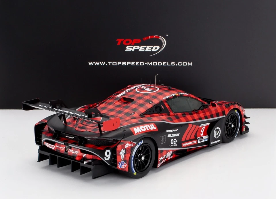 MODÈLE DE VOITURE STATIQUE TRUE SCALE MCLAREN 720S GT3 IMSA 2024 ÉCHELLE 1/18 - Photo 2/4