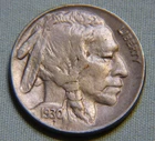 1930 S United States Buffalo Nickel 5 Cent Coin - XF With Full Horn -Lot 735