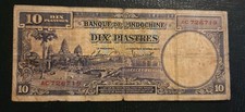 French Indo-China PK #80 ND(1947) 10 Piastres Circulated Banknote