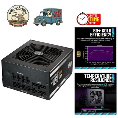 Efficient MWE Gold 850W Power Supply Unit - Fully Modular with 2 EPS Connectors