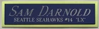 SAM DARNOLD SEATTLE SEAHAWKS NAMEPLATE FOR AUTOGRAPHED Signed FOOTBALL JERSEY