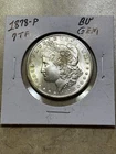 1878-P S$1 MORGAN SILVER ONE DOLLAR ☆ BU GEM ☆ 7 TAIL FEATHER ☆ Subtle Toning