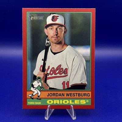 2025 Topps Heritage Jordan Westburg Red Parallel SP #451 Baltimore Orioles