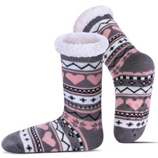 Slipper Socks for Women Fuzzy Non Slip Winter Thick Warm Soft Cozy Fleece Lin...