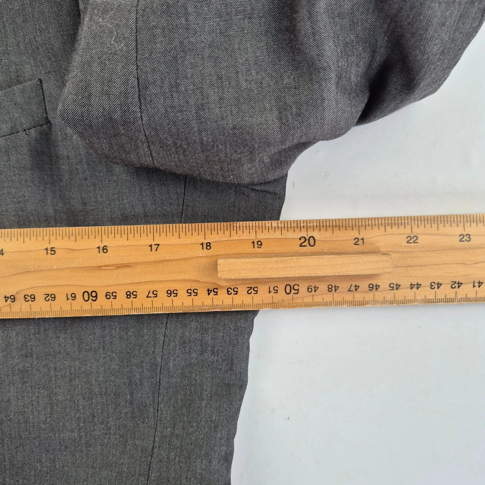 BURTON Traje 38R Pantalones W32 L32 Gris Hombre 3 Piezas Slim Fit - Imagen 3 de 4