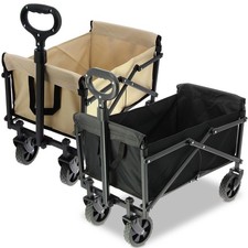 Festival Wagon Folding Trolley Cart 100L Heavy Duty Wide Wheels Outdoor Camping