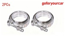 4 Inches V-band Flangeclamp Kit Malefemale With Ridge Exhaust Stainless 2 Pcs