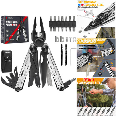 Multitool 32 Funktionen Edelstahl Faltbar Nylontasche
