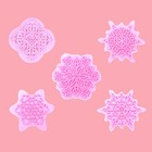 5pcs Christmas Lace Press Biscuit Mold Snowflake Embosser Cookie Cutter