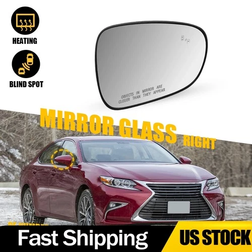 Right Passenger Side Heated Mirror Glass w/Blind Spot For Lexus LS460 2013-2017