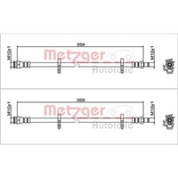 2X Metzger BremsschlÄUche Vorne Beidseitig Passend FÜR Links+Rechts