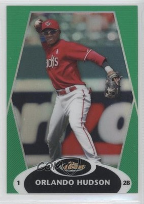 2008 Topps Finest Green Refractor 165/199 Orlando Hudson #87 fm0