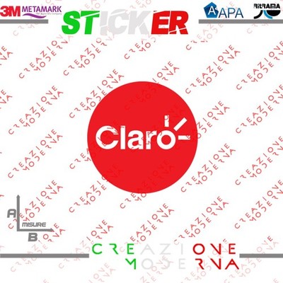 ADESIVO STICKER CLARO MISURE PERSONALIZZATE | eBay
