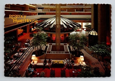 6x4'' Postcard Atlanta Georgia - Fabulous Regency Hyatt House - Atrium
