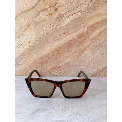 Saint Laurent SL276 MICA 064 Cat Eye Sunglasses - Havana / Brown SL 276 MICA Saint Laurent Sunglasses 064 Havana Havana - eye  main image 4