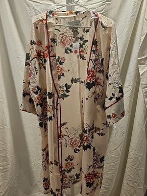Haute Monde Floral Kimono Duster Robe Size 3X