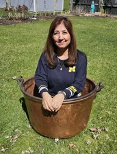  Large Copper Kettle Pot Apple Butter Antiques Roadshow J.P. SCHAUM Bucket 1800s
