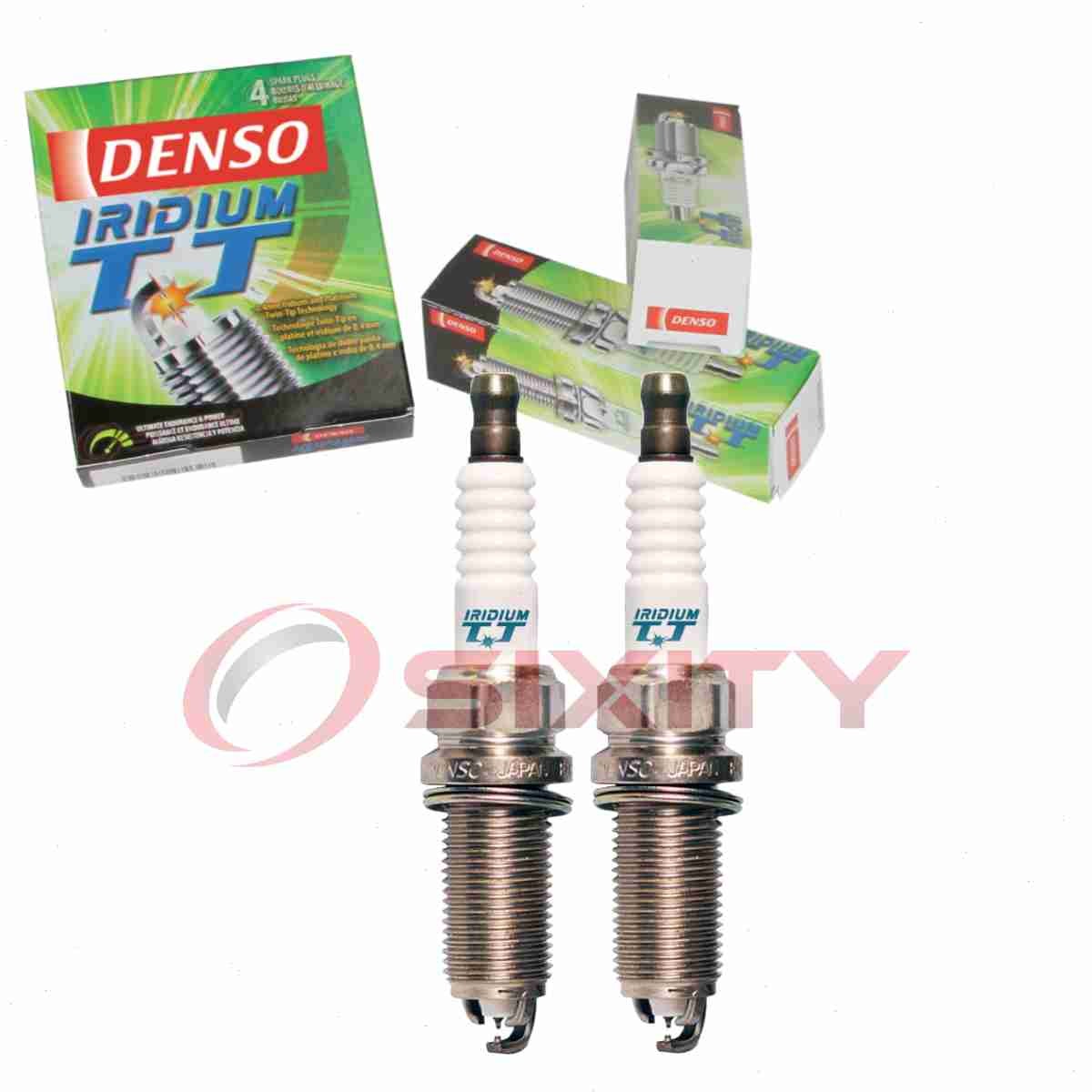 2 pc DENSO 4705 Iridium TT Spark Plugs for IKBH20TT 90919-01279 90919-01263 bw